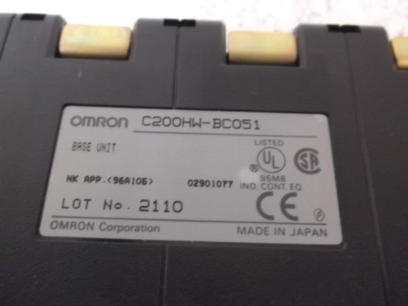 OMRON C200HW-BC051 5 SLOT CPU BACKPLANE  UNMP