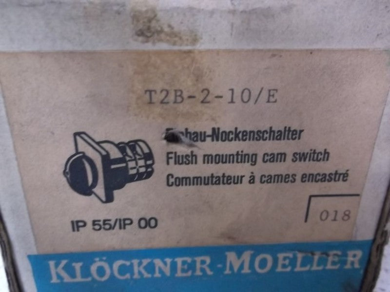 KLOCKNER MOELLER T2B-2-10/E FLUSH MOUNTING CAM SWITCH  NSMP