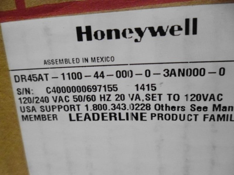 HONEYWELL DR45AT-1100-44-000-0-3AN000-0 CHART RECORDER  NSMP