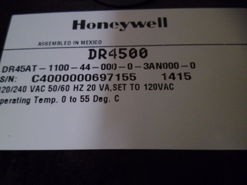 HONEYWELL DR45AT-1100-44-000-0-3AN000-0 CHART RECORDER  NSMP