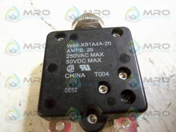 POTTER & BRUMFIELD W58-XB1A4A-20 CIRCUIT BREAKER 20A  UNMP