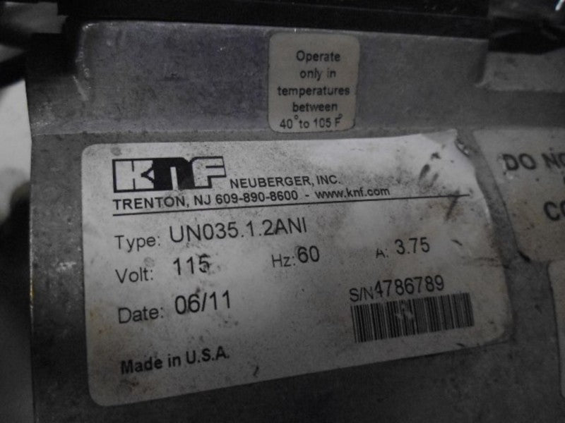 KNF NEUBERGER UN035.1.52ANI VACUUM PUMP 3.75A (AS PICTURED)  UNMP
