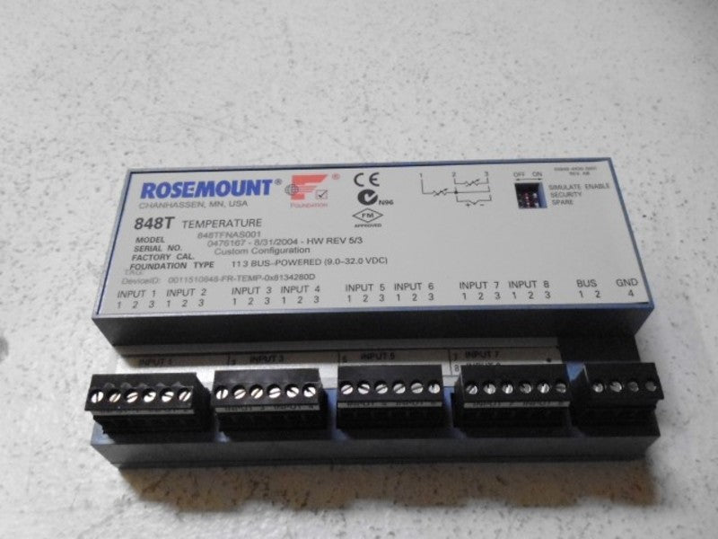 ROSEMOUNT 848TFNAS001 HIGH DENSITY TEMPERATURE TRANSMITTER  NSMP