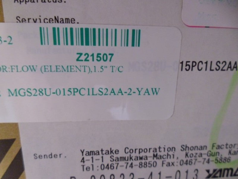 YAMATAKE MAGNSNP 3000 PLUS MGS28U-015PC1LS2AA-2-YAW FLOWMETER  NSMP