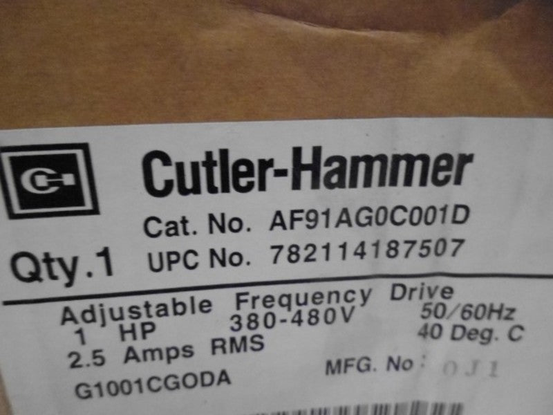 CUTLER HAMMER AF91AG0C001D AFD 1 HP 380-480V  NSMP