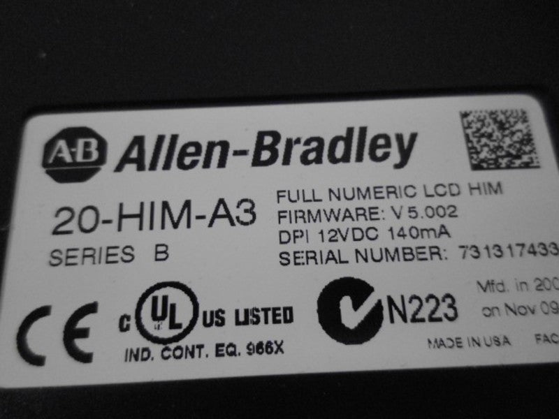 ALLEN BRADLEY POWERFLEX 70 20AD014A3AYNANNN SER. A AC DRIVE  UNMP
