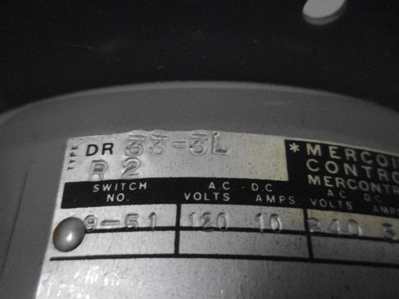 MERCOID CONTROL DR33-3L R2 PRESSURE SWITCH  NSMP