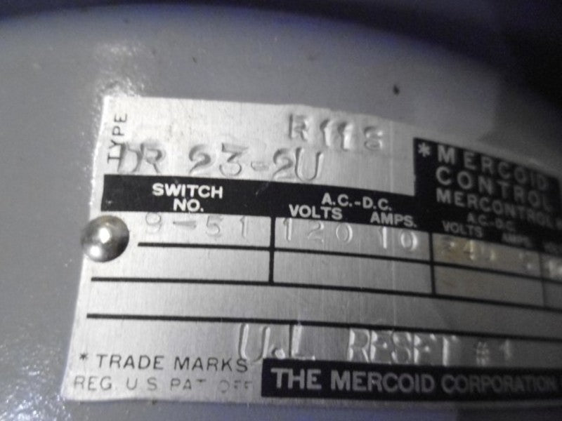 MERCOID CONTROL DR23-2U R11S PRESSURE SWITCH  NSMP