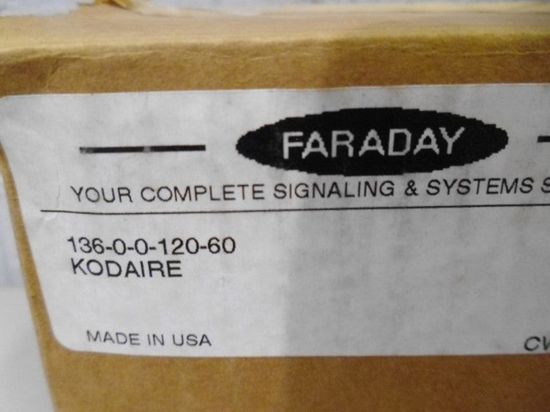 FARADAY 136 AUDIBLE SIGNALING DEVICE 136-0-0-120-60 KODAIRE  NSMP