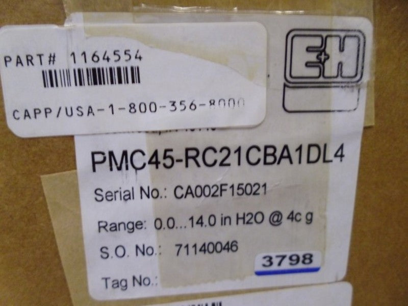 ENDRESS+HAUSER CERABAR M PMC45-RC21CBA1DL4 PRESSURE TRANSMITTER  NSMP