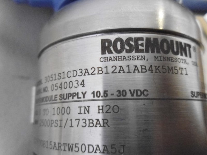 ROSEMOUNT 3051S1CD3A2B12A1AB4K5M5T1 w/ 1199DDB15ARTW50DAA5J (x2)  NSNP