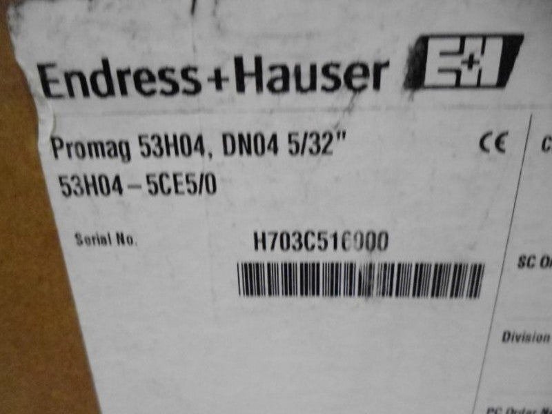 ENDRESS+HAUSER PROMAG 53H04-5CE5/0 ELECTROMAGNETIC FLOW METER  NSFS