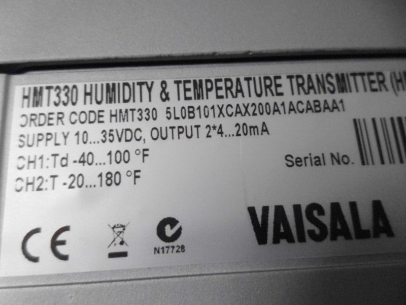 VAISALA HMT330 HUMIDITY & TEMPERATURE TRANSMITTER (HMT335)  NSMP