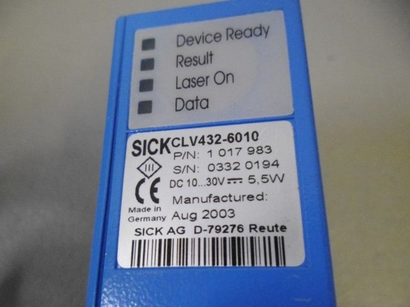 SICK CLV432-6010 BARCODE SCANNER 1 017 983  UNMP