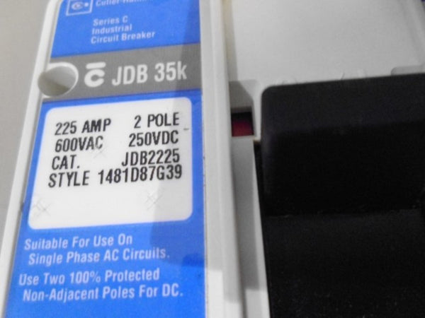 CUTLER HAMMER JDB2225 CIRCUIT BREAKER 225A  NSMP