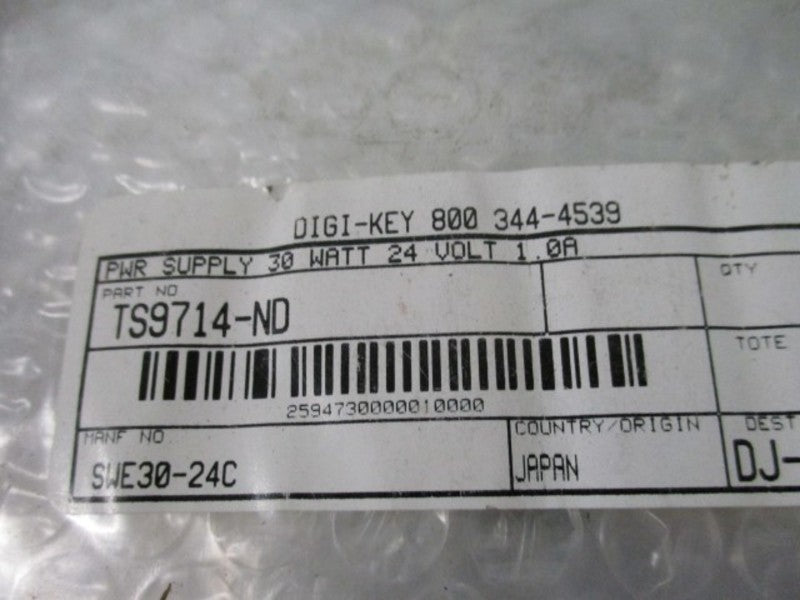 DIGI-KEY SWE30-24C POWER SUPPLY  NSNP IN BAG