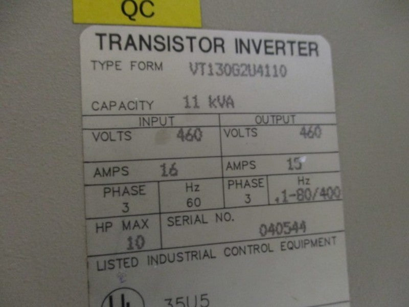 TOSHIBA TOSVERT-130G2 VT130G2U4110 AC DRIVE  UNMP