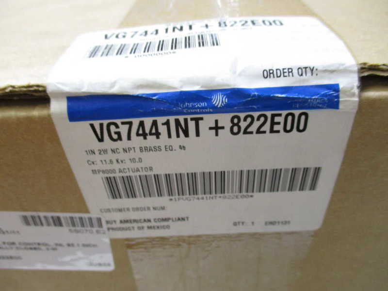 JOHNSON CONTROLS VG7441NT+822E00 1" 2W NC NPT BRASS VALVE  NSFS