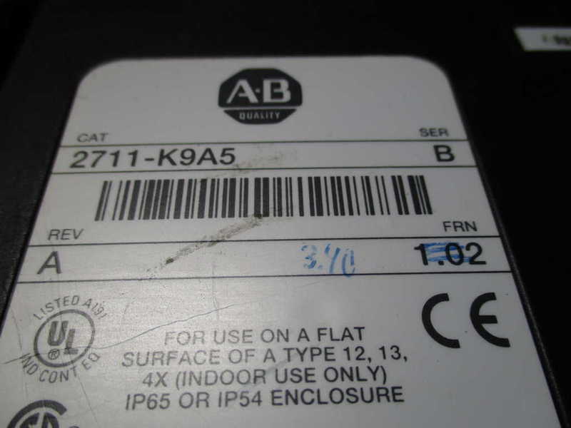 INDUSTRIAL SPARE PART 2711-K9A5 SER. B REV. A FRN 3.40 PANELVIEW (AS PICTURED)  UNMP