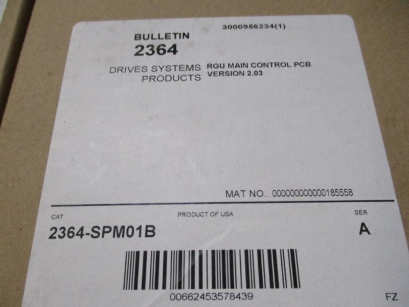 INDUSTRIAL SPARE PART 2364-SPM01B SER. A RGU MAIN CONTROL PCB SP-185558  NSMP