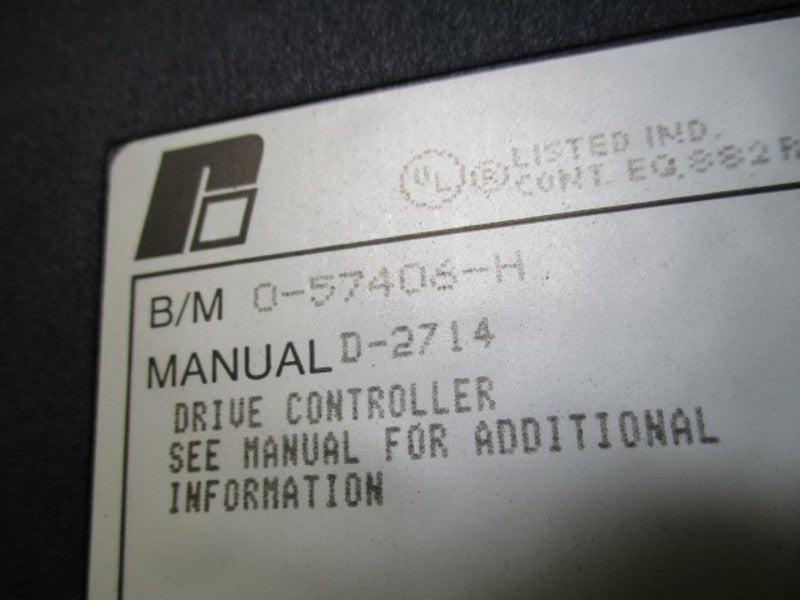 RELIANCE ELECTRIC 0-57406-H DRIVE CONTROLLER  NSNP