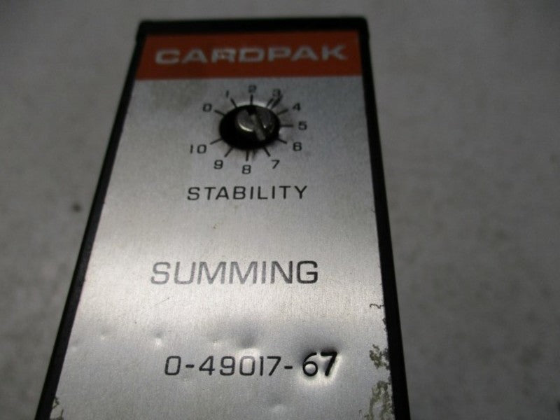 RELIANCE ELECTRIC CARDPAK 0-49017-67 SUMMING MODULE  UNMP