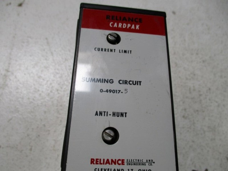 RELIANCE ELECTRIC CARDPAK 0-49017-5 SUMMING CIRCUIT MODULE  UNMP