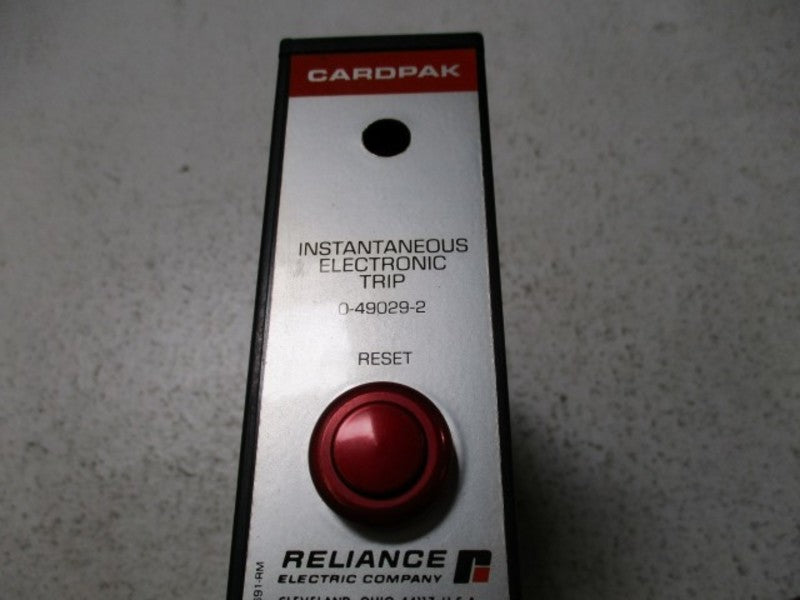 RELIANCE ELECTRIC CARDPAK 0-49029-2 ELECTRONIC TRIP MODULE  UNMP