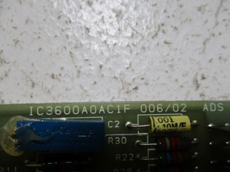 GENERAL ELECTRIC IC3600A0AC1F 68A989592 DUAL AMPLIFIER CARD  NSNP