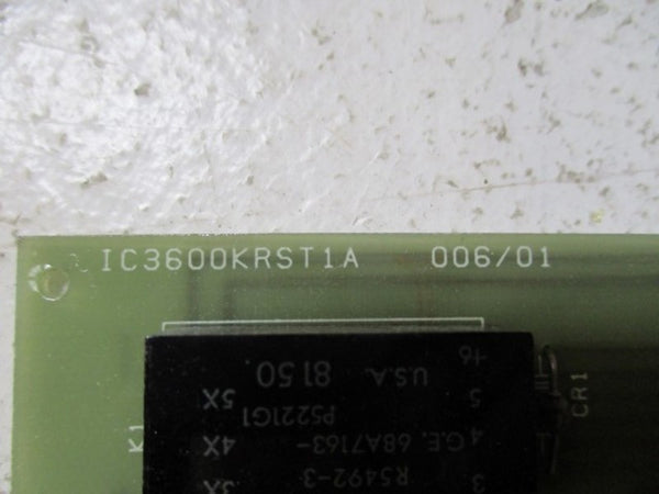 GENERAL ELECTRIC IC3600KRST1A RELAY MODULE BOARD 68A944140  NSNP