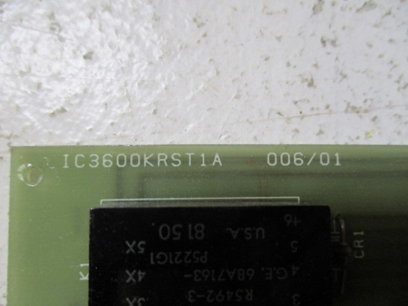 GENERAL ELECTRIC IC3600KRST1A RELAY MODULE BOARD 68A944140  NSNP
