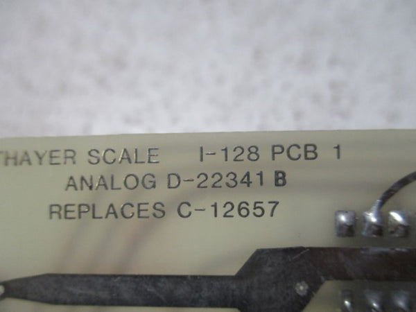 THAYER SCALE I-128 PCB1/D-22341 B ANALOG BOARD  UNMP