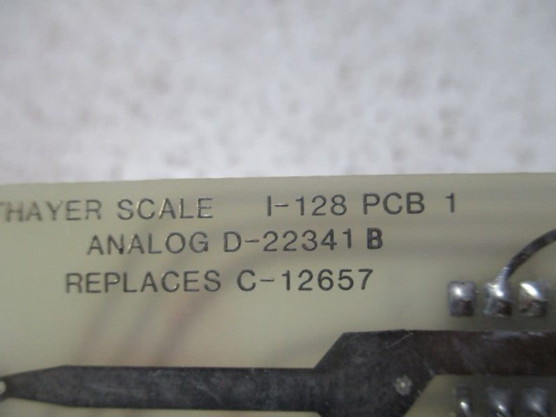 THAYER SCALE I-128 PCB1/D-22341 B ANALOG BOARD  UNMP