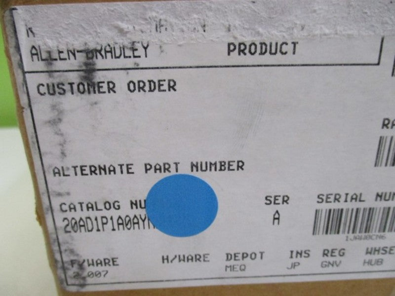 INDUSTRIAL SPARE PART 20AD1P1A0AYNNNNN SER. A REMAN
