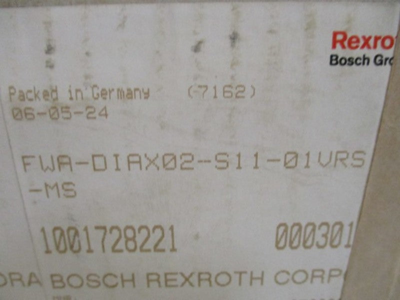 REXROTH INDRAMAT DDS02.1-W100-DS01-02-FW w/ FWA-DIAX02-S11-01VRS  NSMP
