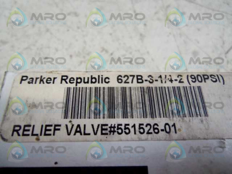 PARKER 627B-3-14-2 RELIEF VALVE  NSMP