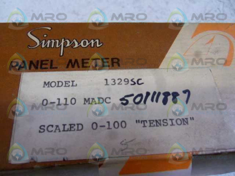 SIMPSON MODEL 1329SC 0-100 TENSION METER  NSMP