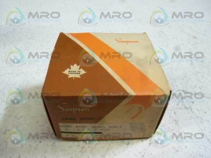 SIMPSON MODEL 27SC 0-250 FPM PANEL METER  NSMP