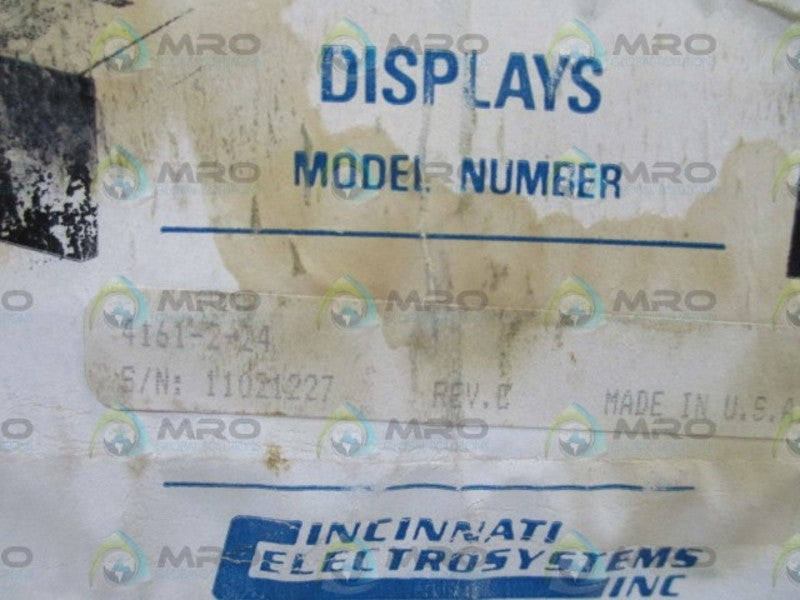 CINCINNATI ELECROSYSTEMS 4161-2-24 PANEL DISPLAY  NSMP