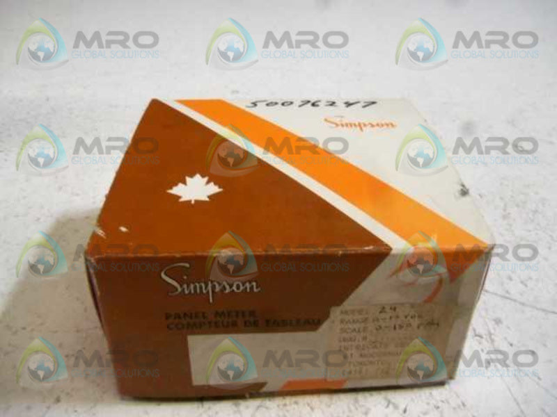 SIMPSON MODEL 29W 0-150 FPM 62418 PANEL METER  NSMP