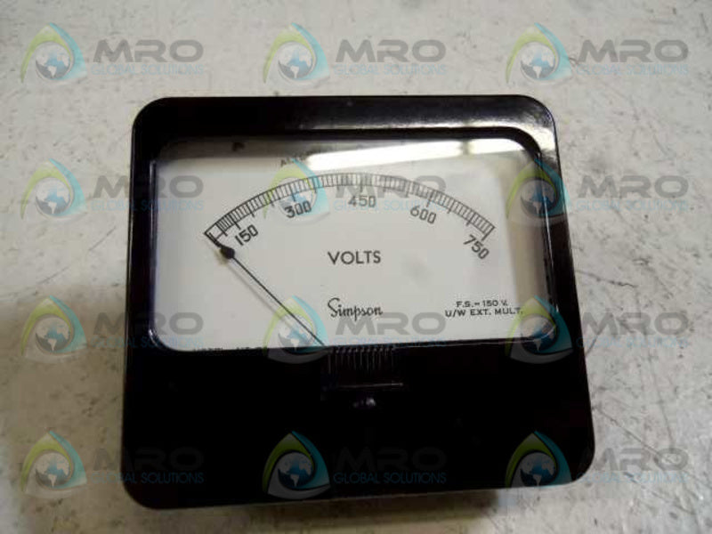 SIMPSON MODEL 59 0-750 VOLTS PANEL METER 10348  NSMP
