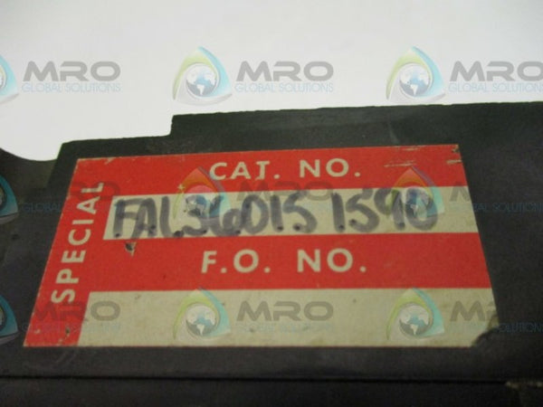 SQUARE D FAL36015-1590 CIRCUIT BREAKER 15A TRIP & AUXILIARY SWITCH  UNMP