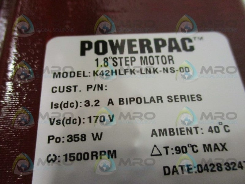 PACIFIC SCIENTIFIC POWERPAC K42HLFK-LNK-NS-00 1.8 STEP MOTOR  NSMP