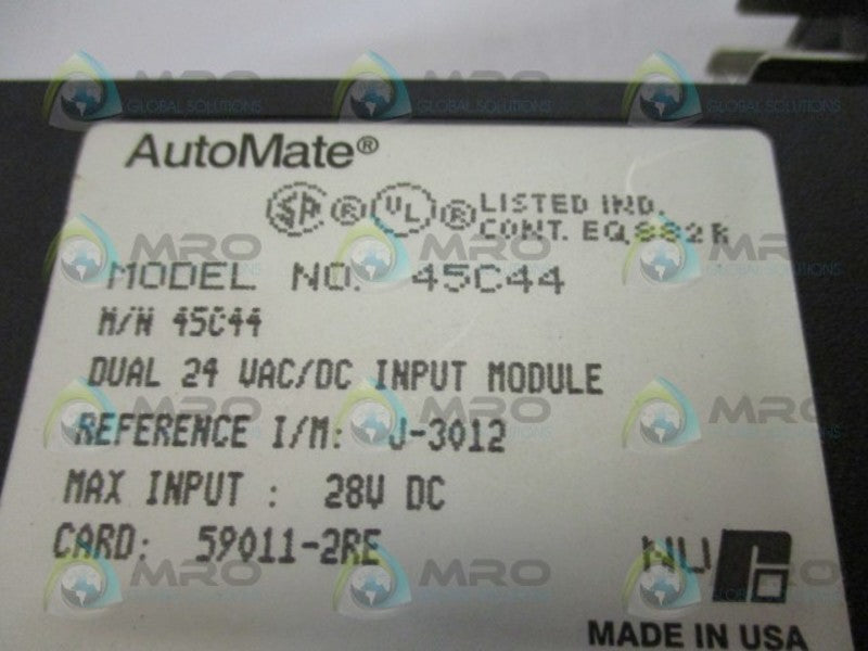 RELIANCE ELECTRIC AUTOMATE 45C44 DUAL INPUT MODULE  NSMP