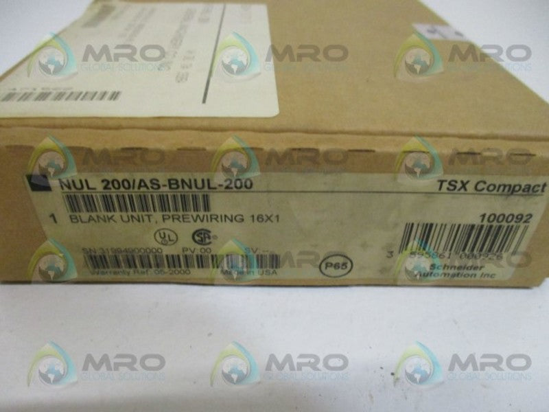 SCHNEIDER AEG TSX COMPACT NUL200/AS-BNUL-200 (MISSING TERMINAL)  NSMP