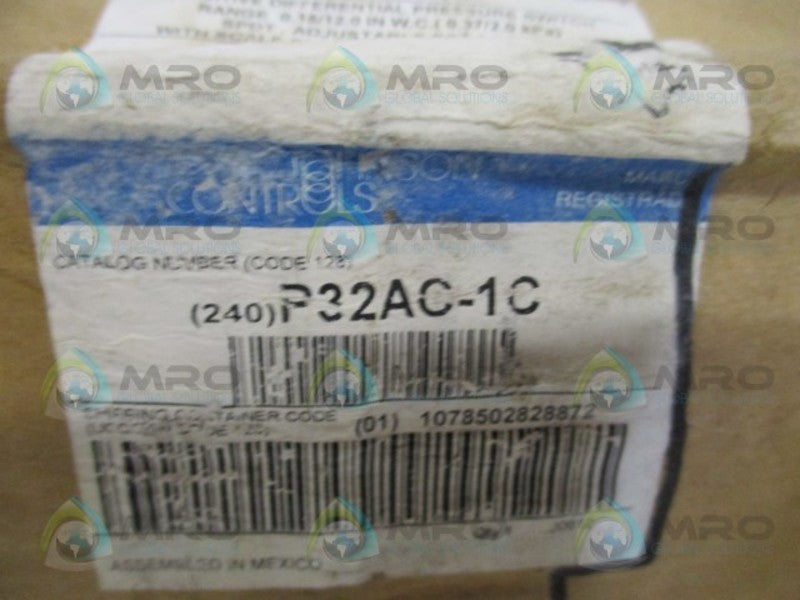 JOHNSON CONTROLS P32AC-1C DIFFERENTRIAL AIR PRESSURE SWITCH  NSMP