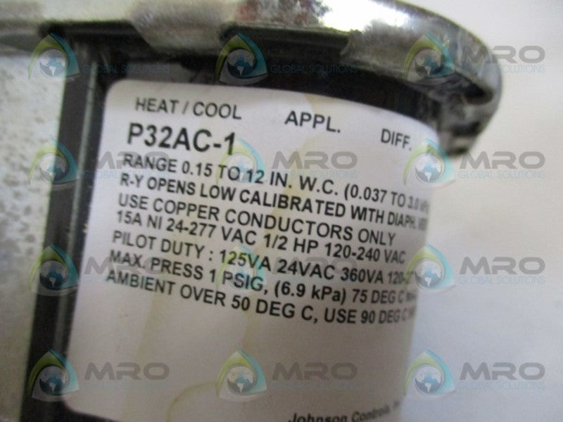 JOHNSON CONTROLS P32AC-1C DIFFERENTRIAL AIR PRESSURE SWITCH  NSMP