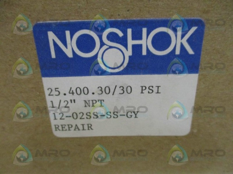 NOSHOK 25.400.30/30 PSI 12-02SS-SS-GY PRESSURE GAUGE -30-30 PSI  NSMP