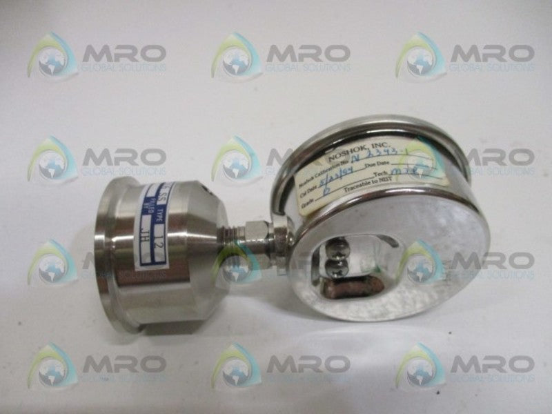 NOSHOK 25.400.30/30 PSI 12-02SS-SS-GY PRESSURE GAUGE -30-30 PSI  NSMP