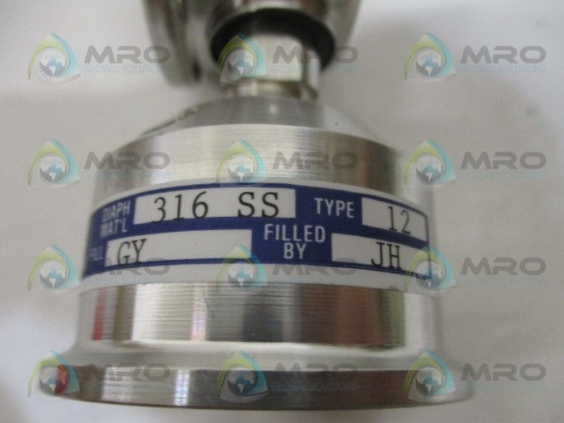 NOSHOK 25.400.30/30 PSI 12-02SS-SS-GY PRESSURE GAUGE -30-30 PSI  NSMP